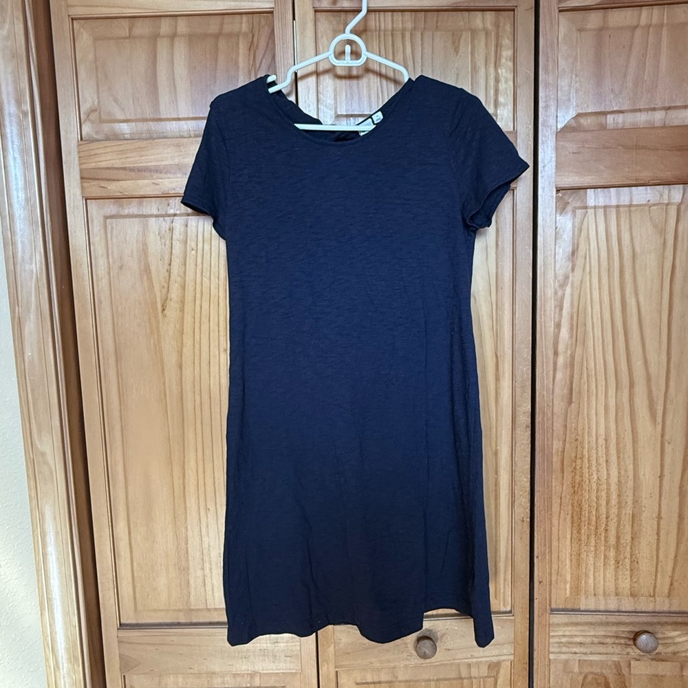 Comfy but Fun GAP Navy Blue Twist Back T-Shirt Dress S Summer Party